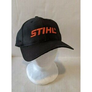 Stihl Tools Snap Back Cap Trucker Hat Embroidered Black Orange